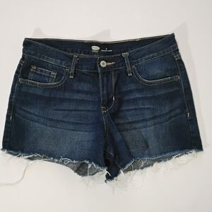 Old Navy Jean Shorts Womens Size‎ 4 Dark Wash Cutoff Jorts Summer Beachy Denim